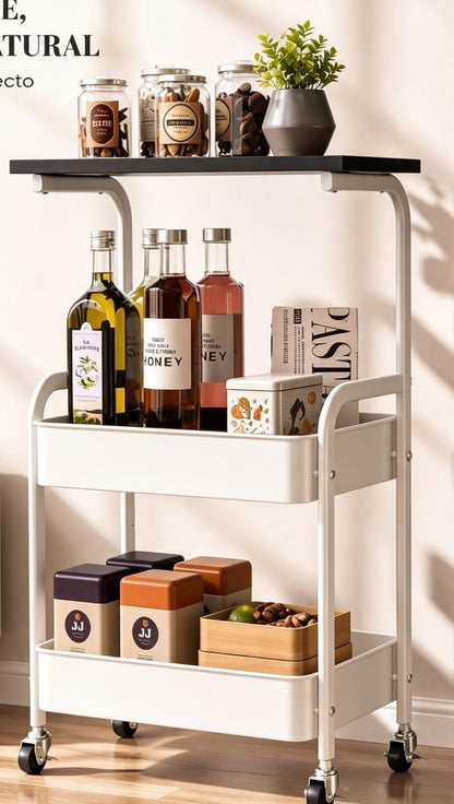 CESTO ORGANIZADOR CON MESA MOVIBLE