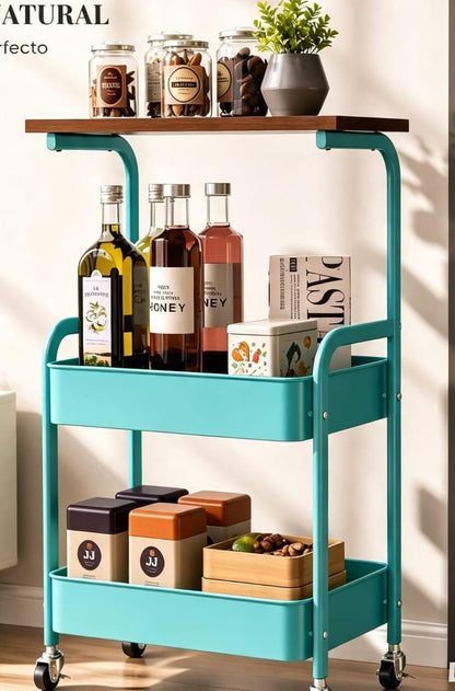 CESTO ORGANIZADOR CON MESA MOVIBLE